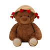 Bear Teddy Cute Filled Pp Cotton Rose Hat Plush Toy Gift For Girls Women