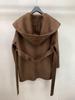 Dalian NSS Autumn/Winter Women's Hooded Loose Fit Double-Sided Cashmere Wool Coat