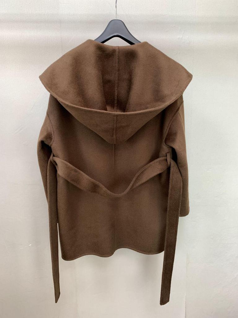 Dalian NSS Autumn/Winter Women's Hooded Loose Fit Double-Sided Cashmere Wool Coat