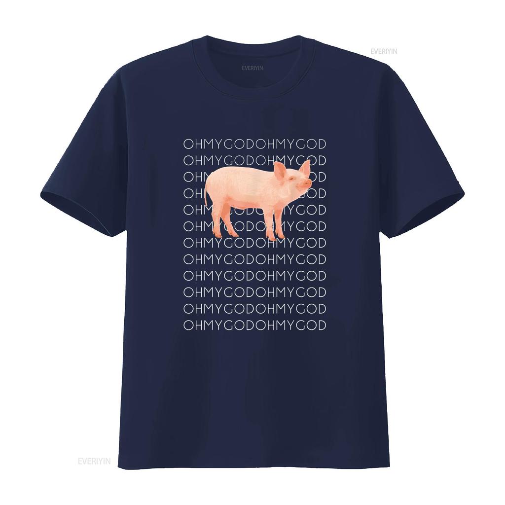 Shane Dawson Oh My God Tričko s prasátkem vintage Vyprané módní Unisex grafický Top Pro Každodenní Nošení Mírně Měkké designové oblečení