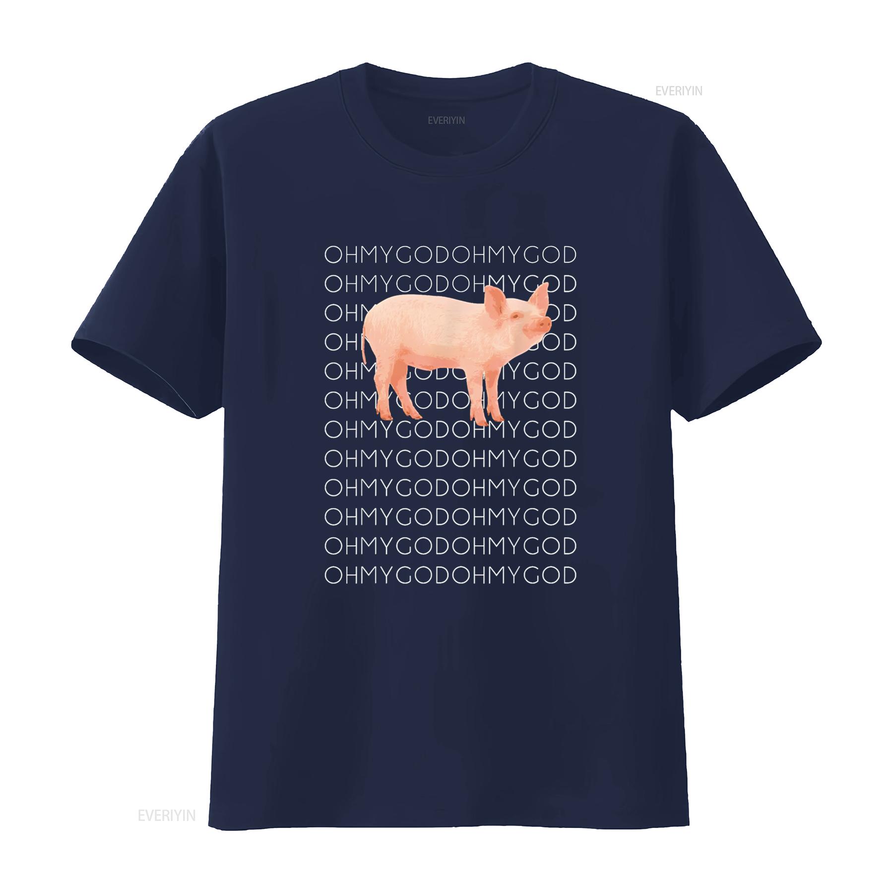 

Shane Dawson Oh My God Pig T Shirt vintage Washed fashion Unisex graphic Top For Everyday Wear Slightly Soft designer clothes 4XL