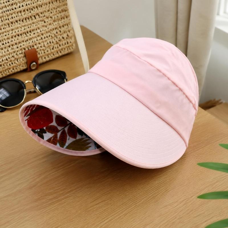 Breathable Open Top Sun Hat with Wraparound Sun Shade and Chin Cord for Hiking Fishing Travel and Summer Walks