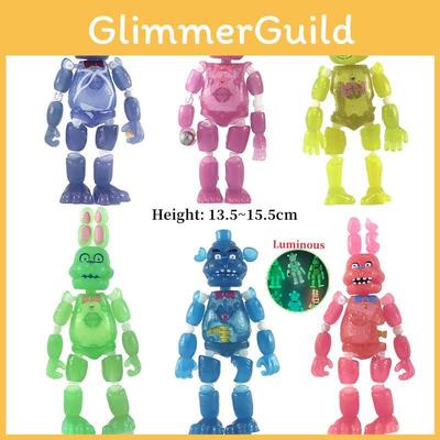 Set de Figuras de Acción Luminosas Fnaf 6/8 Piezas Perfecto Para Coleccionistas Y Niños