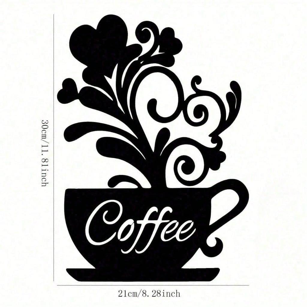 Vintage Industrial Coffee Tin Sign, Rustic Steampunk Metal Wall Art for Cafe & Home Decor