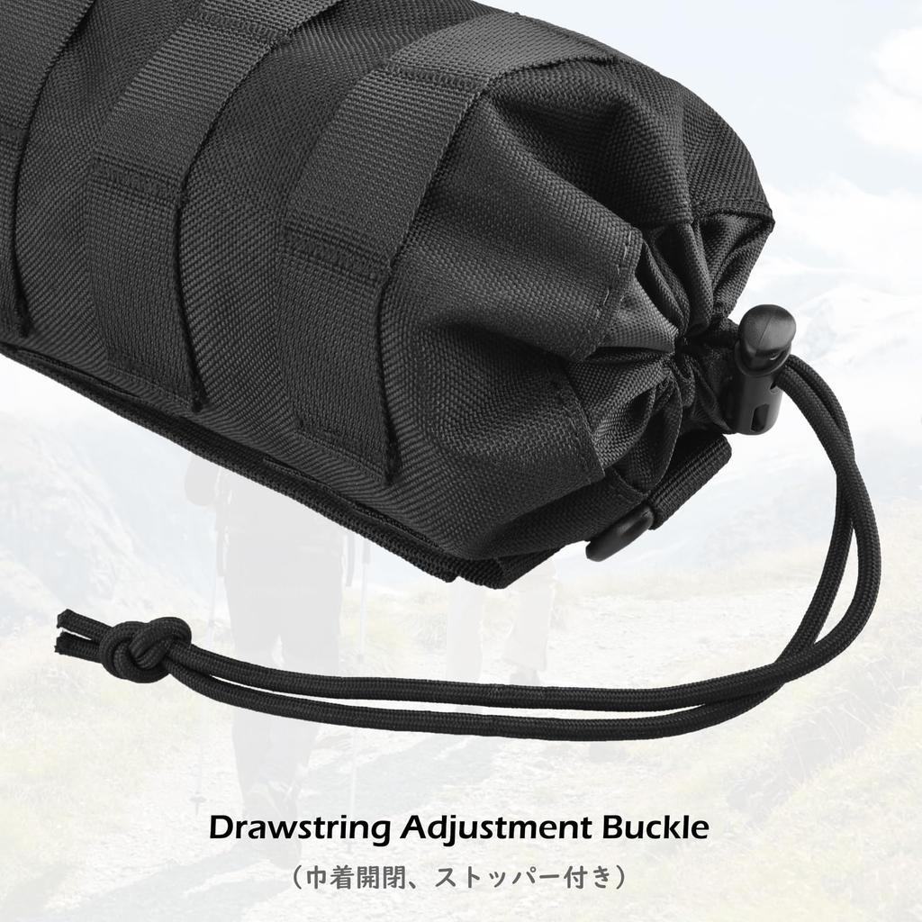 TRIWONDER MOLLE Water Bottle Bag Plastic Bottle Holder Kettle Bag
