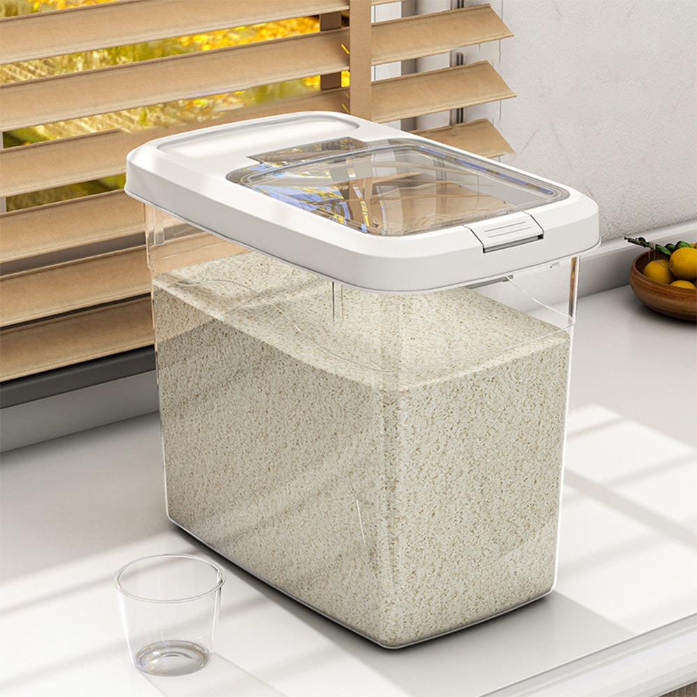 

Влагонепроницаемый контейнер для хранения риса большой вместимости, прочный рисовый бак transparent-12.5kg