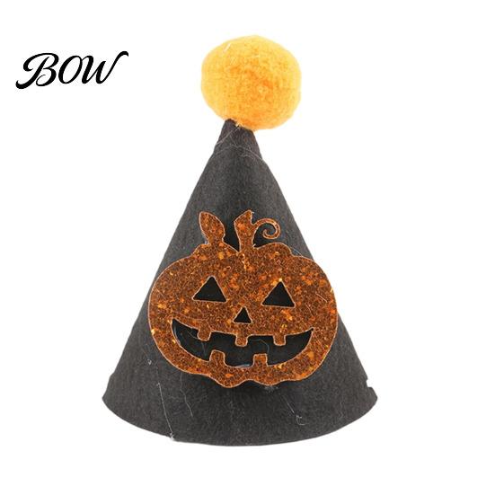 Holiday Pet Hat Halloween Pointed Hat, Cute Ghost Witch Pumpkin Cat Pom-pom Comfortable for Cats And Small Dogs Party