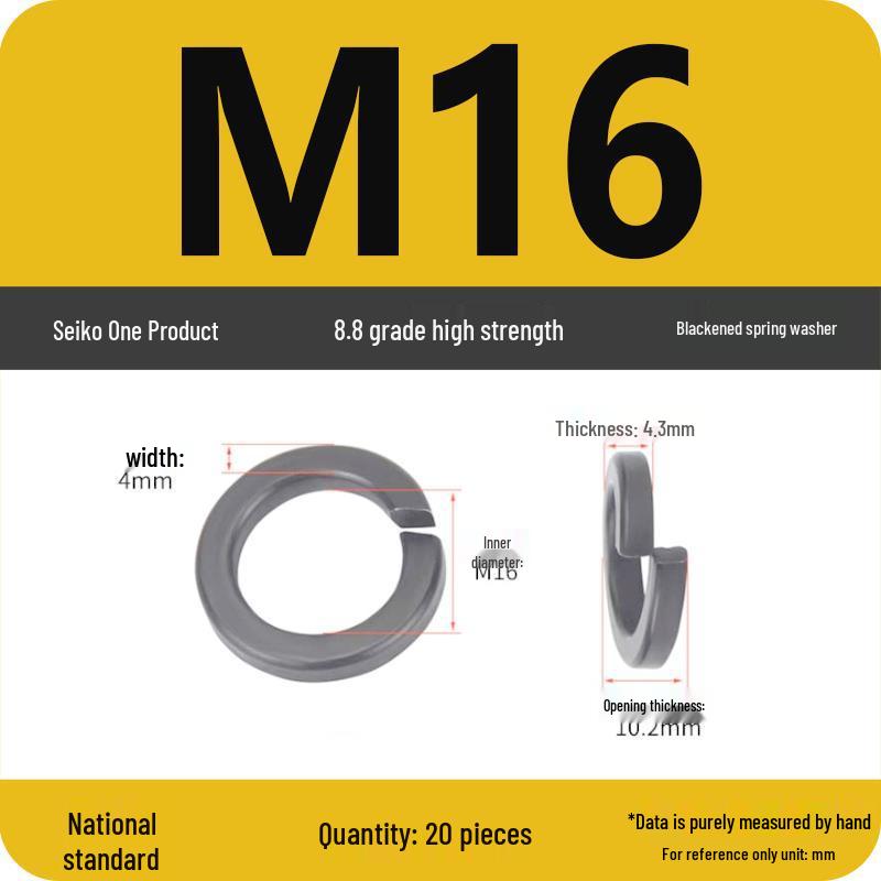 

8.8 Grade Black Shock Absorbing Washer M3-M16