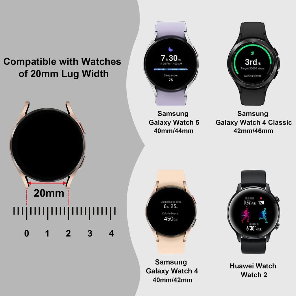 20 22 Jewelry Strap For Samsung Galaxy Watch 4/5 Active2 Gear Sport Metal Chain Woman Correa for Huawei Watch 2 Amazfit Bip Gts2