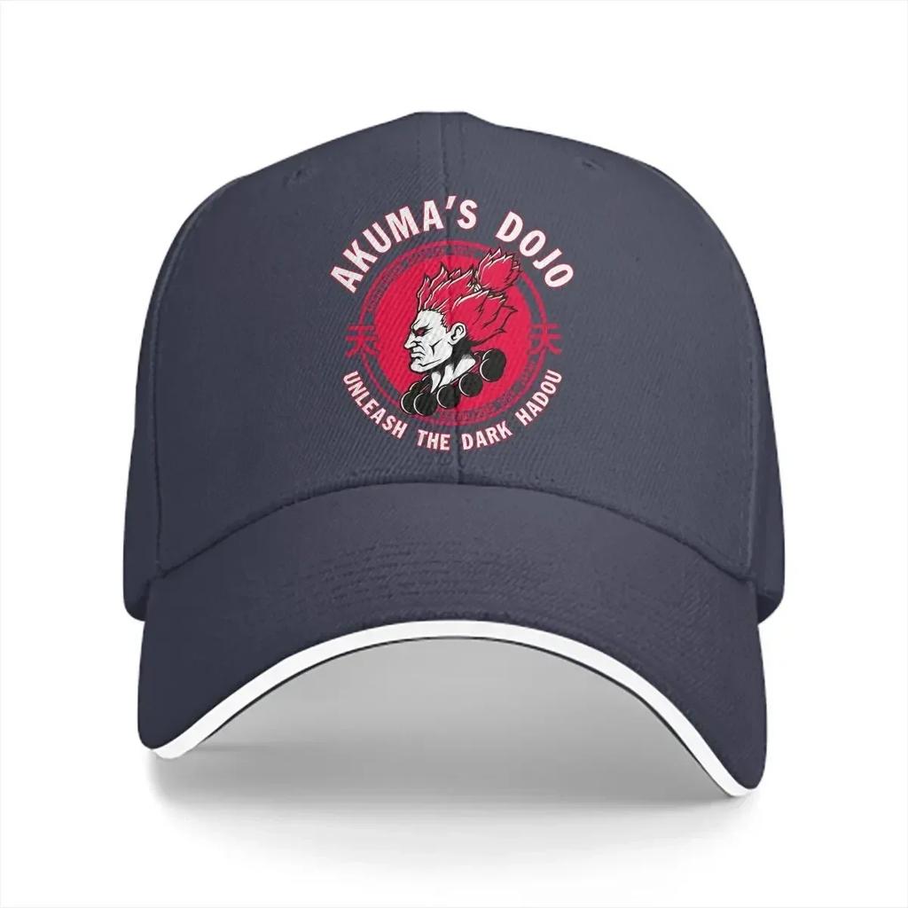 Washed Men's Baseball Cap Demon Dojo Sports Snapback Caps Dad Hat Street Fighter Golf Hats