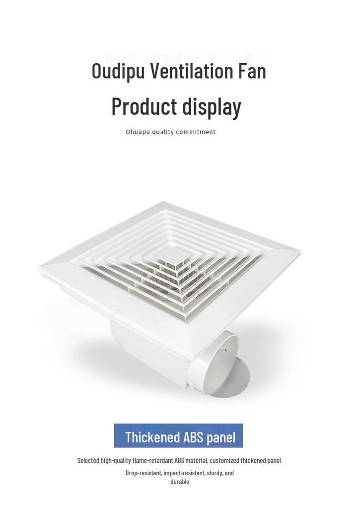 Chess & Card Room Ventilation Fan: Powerful, Silent Ceiling-Mounted Exhaust for Kitchen & Bathroom