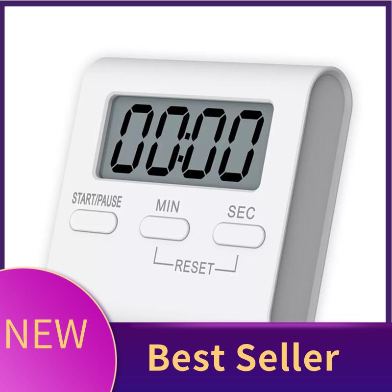B69A Kitchen Timers Large LCD Digital Kitchen Countdown Timer Stopwatch Alarms Convenient Cooking Alarms Clock белый
