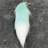 Plush Foxy Tail Keychain Soft and Comfortabel Key Holder 20cm Faux Furry Pendant Charm for Fashionable Accessories