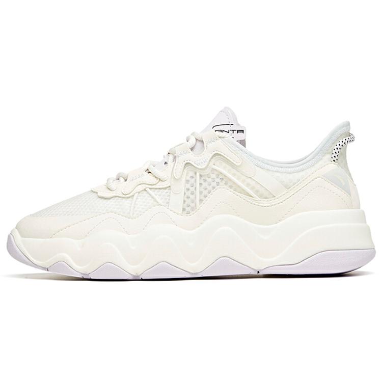 Anta Life Collection Slip Resistant, Abrasion Resistant, Lightweight Low Top Skateboard Shoes Women's White Purple 122128081-3