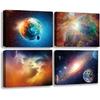 Outer Space Canvas Prints Wall Art Cloud Stars Nebula Night Sky Picture Wall Art Kids Bedroom Decor Interstellar Posters Living Room Home Decoration