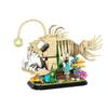 MOC Fossil Monkfish Building Blocks Model Light Emitting Fossil Lantern Fish Bricks Assemble Educational Toys Kids Birthday Gift