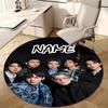 Personalized K-Kpop Team Round Chair Office Rug - Perfect for Mat, Office Chair & More - Ideal Gift for Birthdays and Holidays