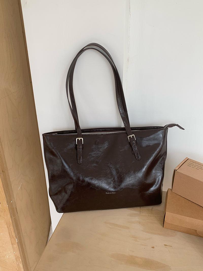 

Большая вместительная сумка в стиле ретро: Высококачественная, простая сумка на плечо с застежкой-молнией для женщин