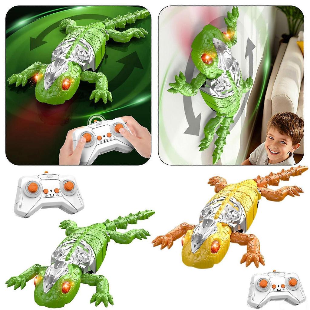 Wall Climbing Lizard for kids, Electric Lizard Robot Toy, Wall Crawler Gecko Remote Control Toy Christmas Birthday Gift for Kids