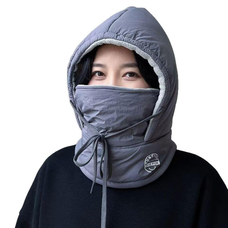 Winter E-Bike Fahren Warme Fleece-gefütterte Mütze: Winddichte, Kältefeste Gesichtsmaske & Nackenwärmer Kapuze.