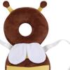 Baby Head Protector with Chest Strap Cute Wear Pad for Kids Home Living Room Yellow and Flannel