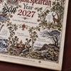 Classical Literature Aesthetic Organizer 2027 Wall Calendar Vintage Illustrated Hanging Calendar with 12 Plays Through Romance Collectible