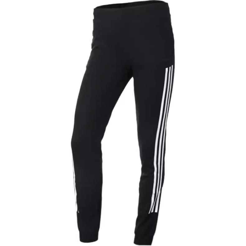 

Adidas Neo Logo Letter Print Color Block Three Stripes Cuffed Knitted Sports Pants Kids Bottoms Black BP6583 M
