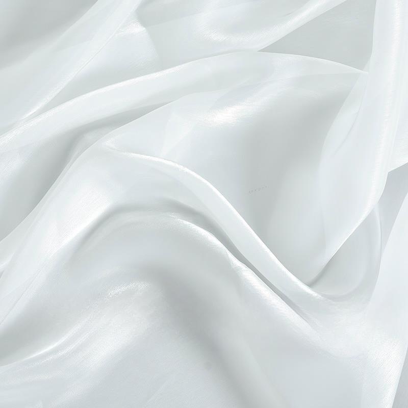 Shimmering satin encrypted solid color organza fabric suitable for wedding dresses formal gowns and designer clothing fabrics