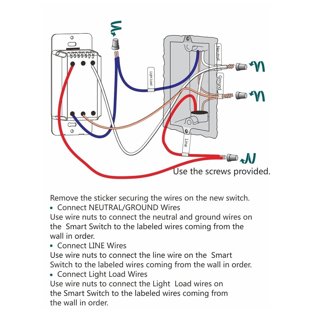 Hummptom Dimmer Switch with Remote Control, Dimmer Light Switch, Single Pole Smart Switch Light Switch Support 2.4G&5G Compatible with Alexa