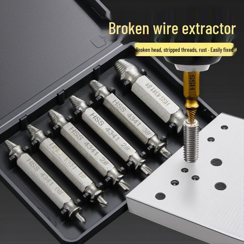Universal Screw and Wire Extractor: Tapered Tap for Stripped, Rusted, or Broken Threads