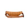 MCM Cognac Visetos Monogram Leather Belt Bag with Adjustable Strap & Gold Hardware for Daily & Street Style Use