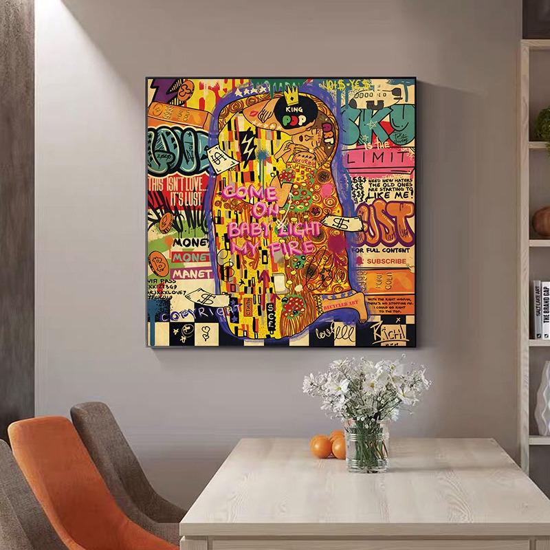 Abstract Graffiti Pop Art Astronauts David Sculpture Posters Canvas Painting Famous Wall Picture Room Home Decor Unframed