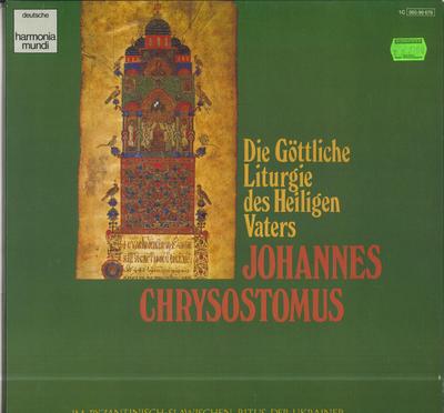 LP Record JOSEF WIPPER CHOR DES MISSIONSPRI  Die Gottliche Liturgie Des Heiligen 1C06599676 DEUTSCHE HARMON 1963 Germany Classical Used