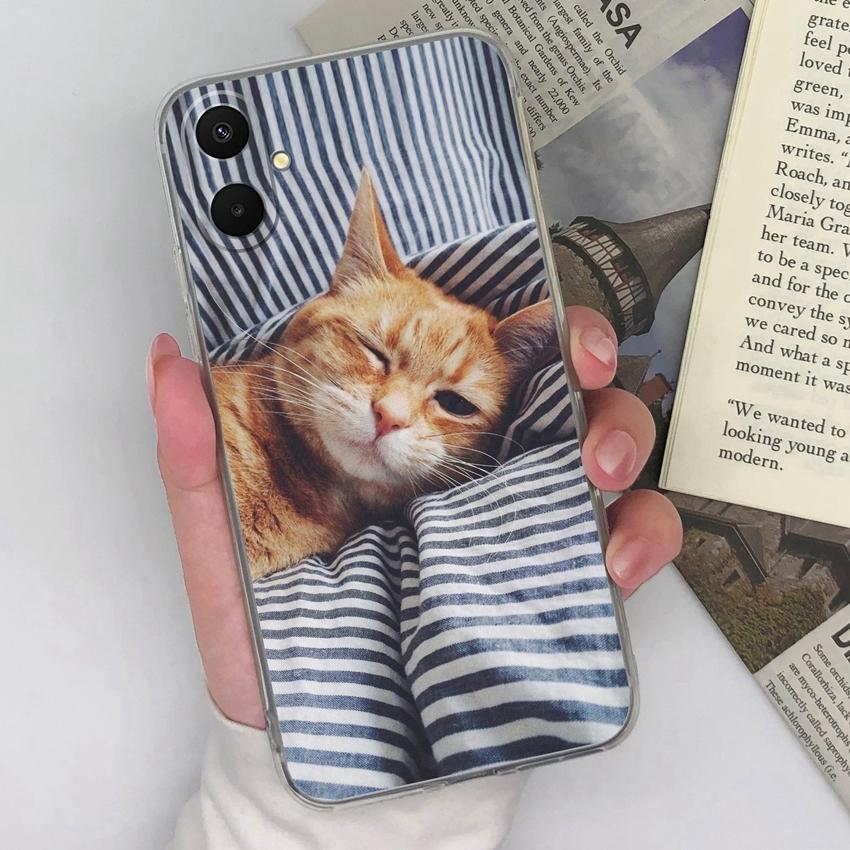 Für Samsung A07 A71 A53 A17 A37 A54 M36 F36 F56 Handyhülle Niedliches Junge Mädchen Etikettenmuster Transparentes TPU Silikon Modehülle Für Samsung Bumper Case