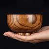 4Pcs Wooden Bowls Japanese Rice Soup Bowl Natural Wood Bowl Set Home Restaurant Dining Serving Bowls for Food Ramen Tableware