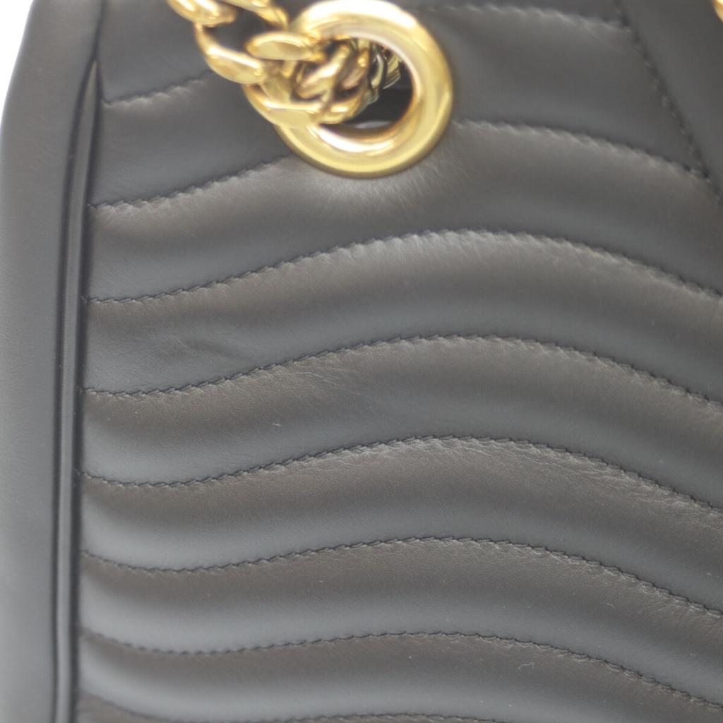 Louis Vuitton M51496 Schwarze Kalbsleder Wellenketten Tragetasche Tragetasche schwarzGebraucht