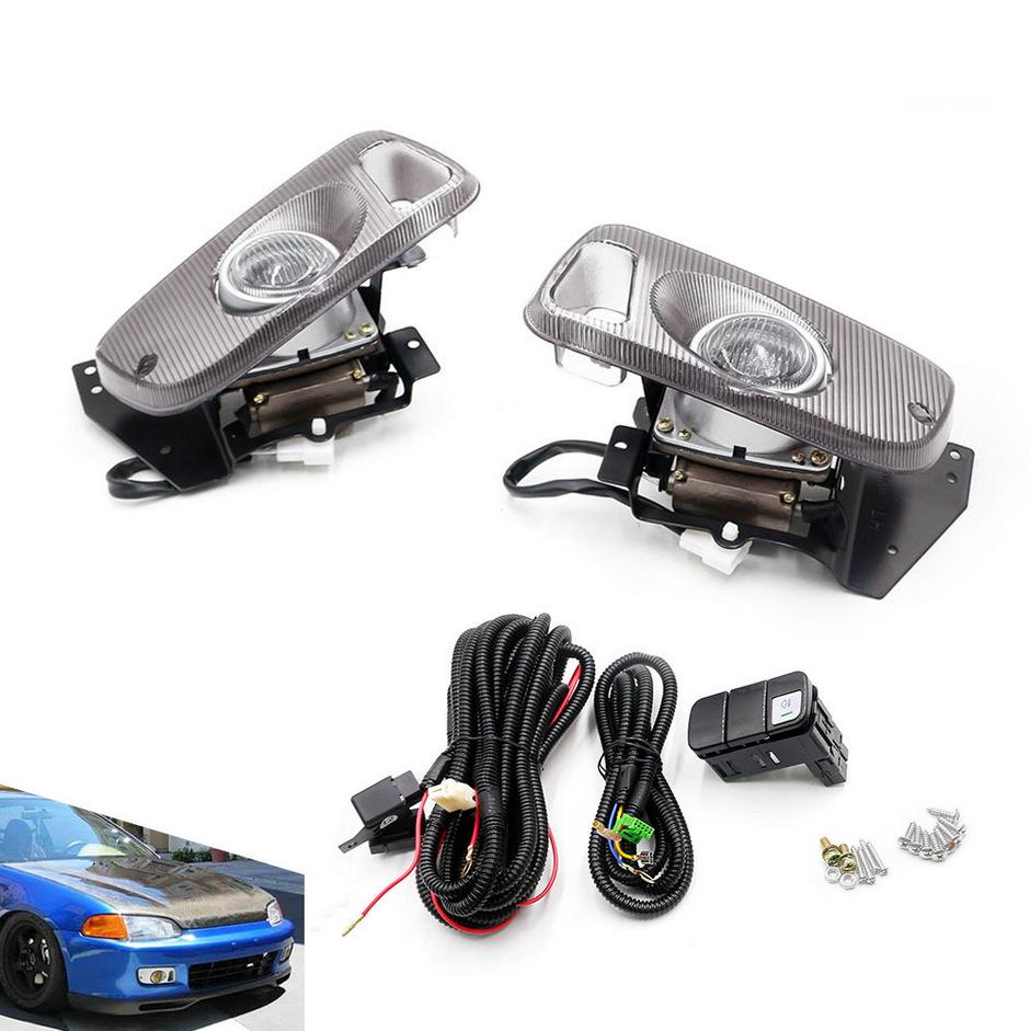 

Honda Civic 92-95 Fog Light Kit: Headlight Bumper & Daytime Running Lights Assembly