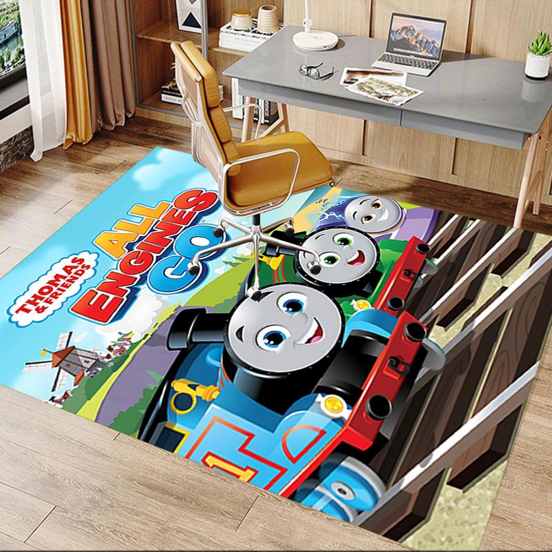 1pc Thomas Friends Engines Adventure Carpet for Playroom Bedroom Living Room Sofa Home Decor,kids Game Area Rug Non-slip Floor Mat Y73039