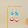Trendy Oceanics Inspire Earrings Seashells Designs Drop Ear Hook Accessory for Sensitive Skin Casual To Party Wear