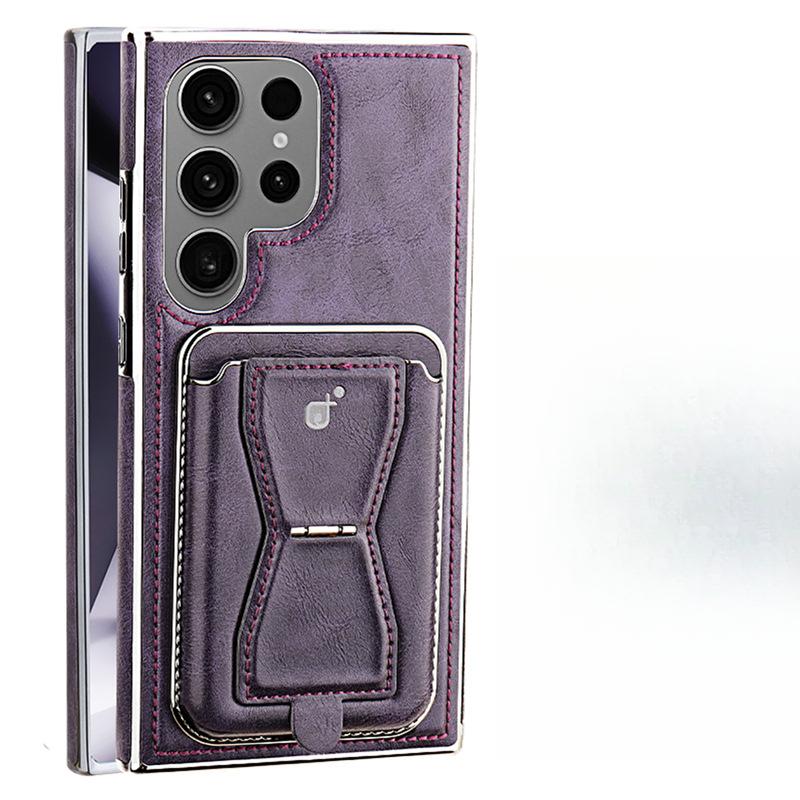 Galaxy23plus Business Men's Leather Case with Magnetic Charging for Samsung S24Ultra Phone Case and Card Holder