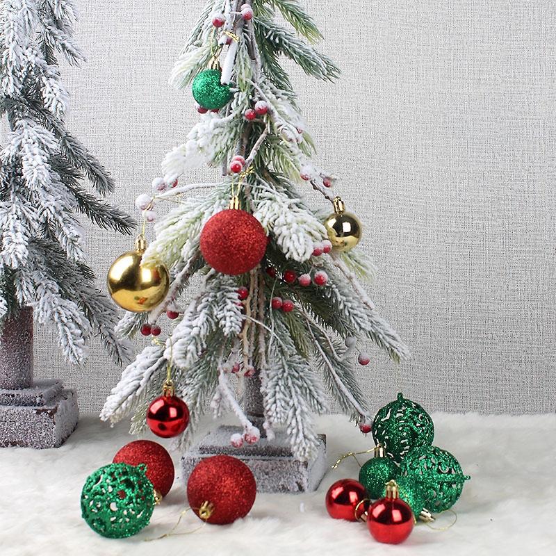 100Pcs Christmas Ball Ornaments Tree Decorative Shatterproof Decorations Hanging Xmas for Anniversary Wedding Party Holiday