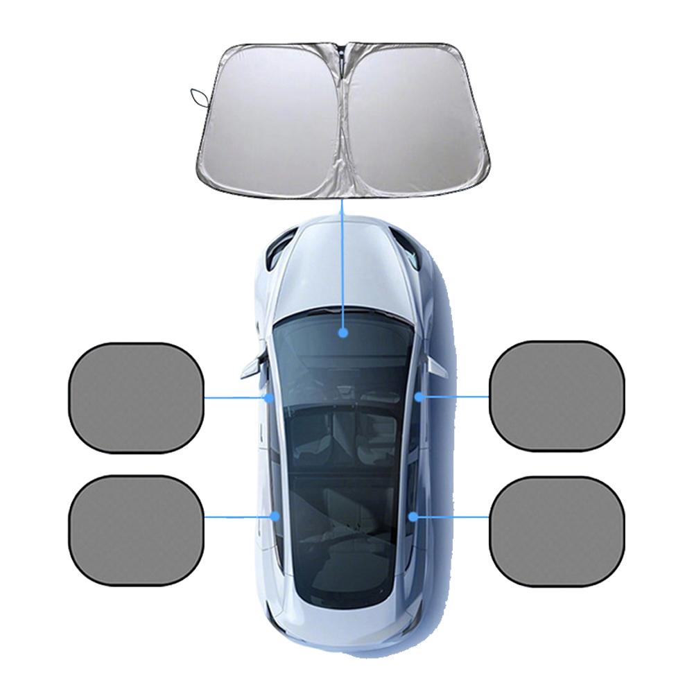 1pc Car Windshield Sun Shade Cover Foldable Front Window Sun Visor Blocks UV Refletive Car Parasol Sunshade Protector CoverWindshield Sunshades 1