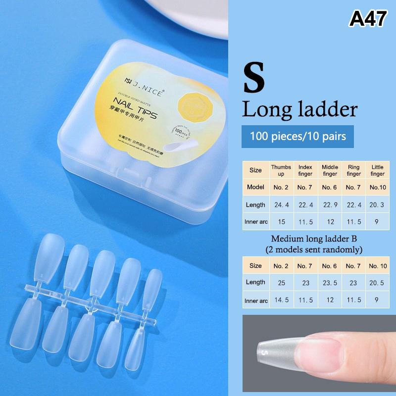 100 Pièces Embouts d'Ongles Amande Couvrance Totale Mat Gel Souple Faux Ongles Pour Salon de Manucure DIY Manucure Maison Création d'Art pour Ongles