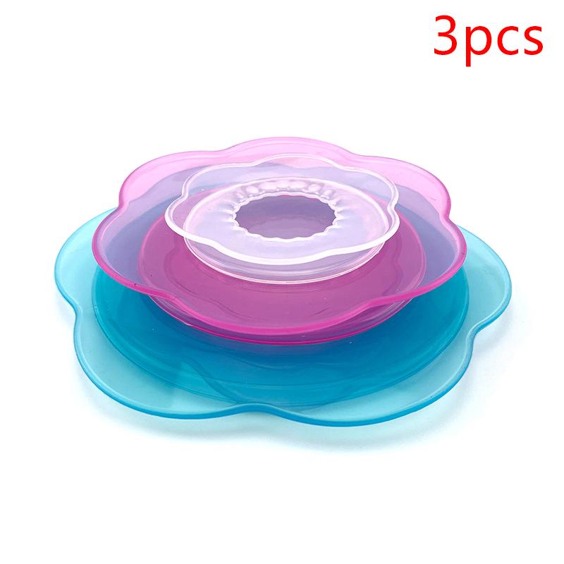 Silicone Stretch Lids Set Reusable Food Petal Shaped Bowl Covers, Elastic Food Container Lids Covers Keep Food Fresh