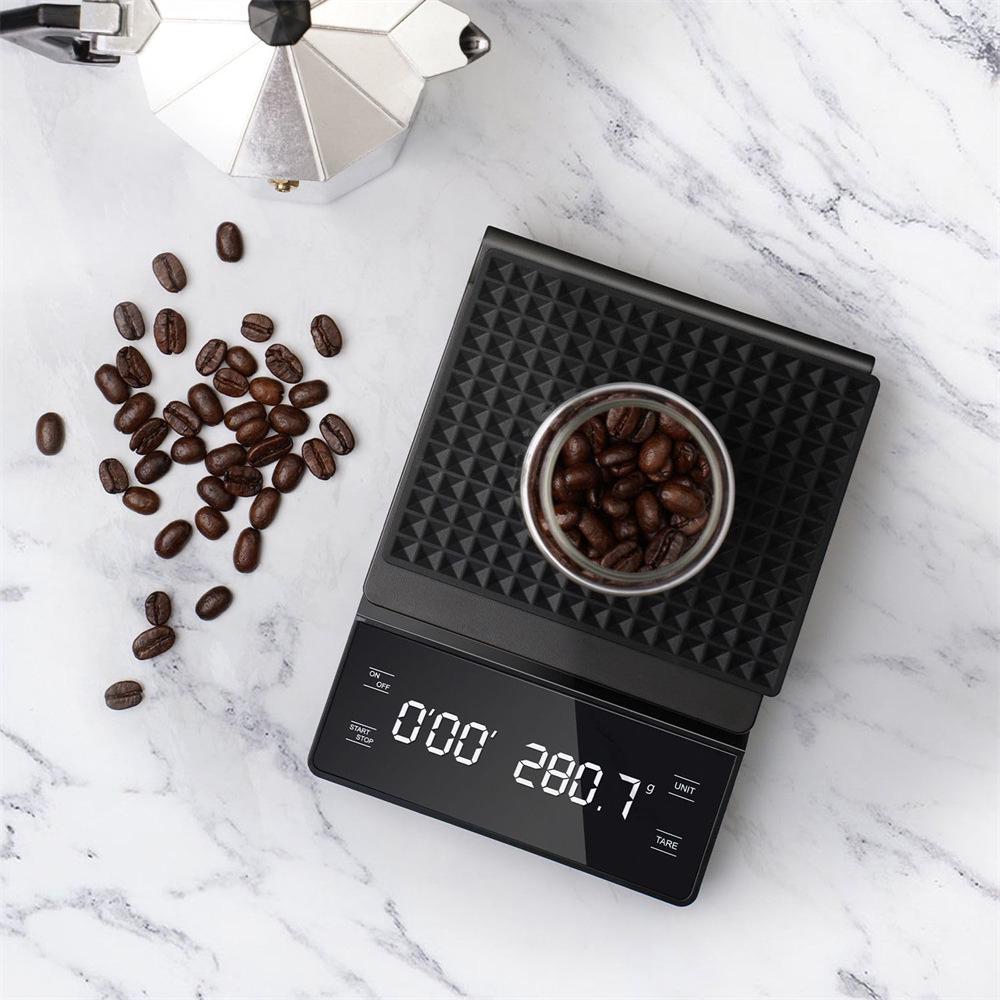 Luxury Touch Screen Pour-Over Coffee Scale with Timer, 3KG Capacity for Precision Brewing and Baking