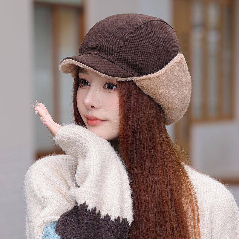 Suede Warm Plush Winter Men's and Women's Thickened Wind Cold Ear Cap Outdoor Ski Pilot
