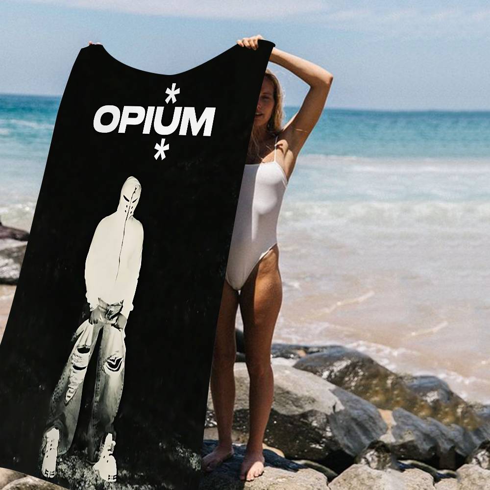 

O-Opium Rap Playbois C-CartiS Beach Towel For Kids Bath Towel Pool Towel Vacation Gift Picnic Towel Party Gift W30*H60(CM)