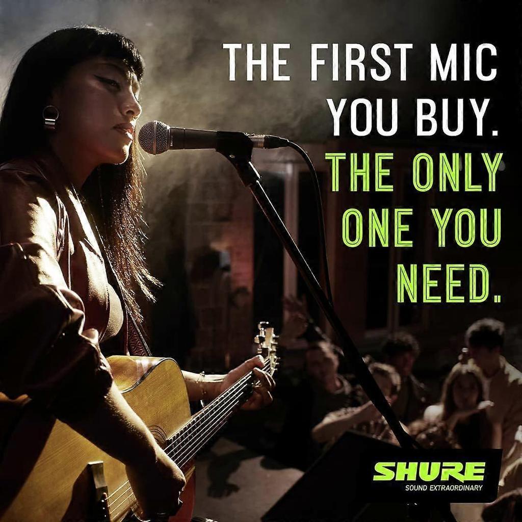 Microfono Dinamico Vocale Professionale Shure SM58 XLR Microfono Cardioide per Performance dal Vivo, Registrazione in Studio, Podcasting e Trasmissione (SM58-LC)