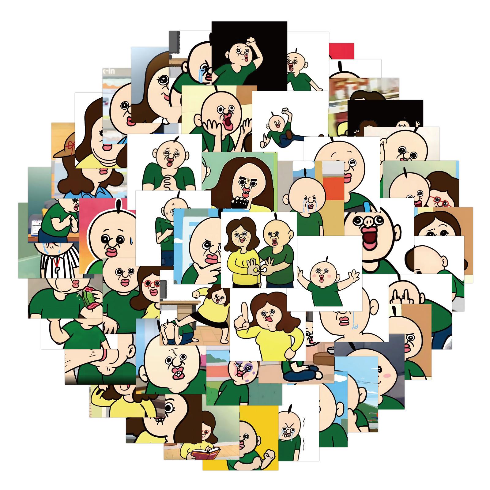 

60 Cartoons, Bangbang and Yuzhi New Style Graffiti Stickers, Decorative Notebook, Skateboard, Personalized Handbook Stickers