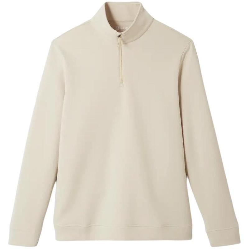 

DECATHLON Solid Soft Long Sleeve Half Zip Half Open Sweatshirt Men s Light Chalk Grey 2XL